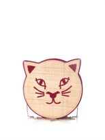 Thumbnail for your product : Charlotte Olympia Pussycat embroidered shoulder bag