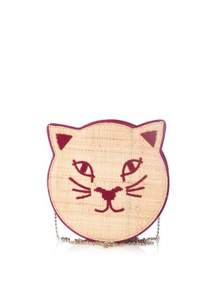 Charlotte Olympia Pussycat embroidered shoulder bag