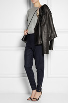 Thumbnail for your product : See by Chloe Pinstriped wool-blend felt tapered pants
