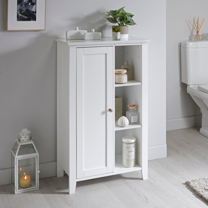 Dunelm Marble Effect Console Unit White ShopStyle Bath Accessories
