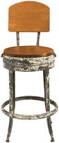 Thumbnail for your product : Rejuvenation Industrial Stool w/ Chipped Paint & Folding Seat Back