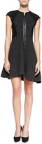 Thumbnail for your product : Rebecca Taylor Textured Knit Lace-Sleeve Dress