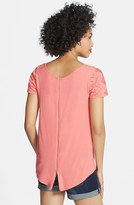 Thumbnail for your product : Dex Back Zip Lace & Stretch Knit Tee