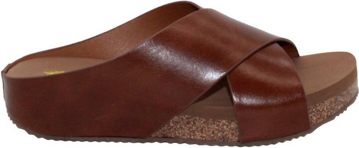 Volatile Women's Ablette Rustic Criss Cross Sandal In Tan