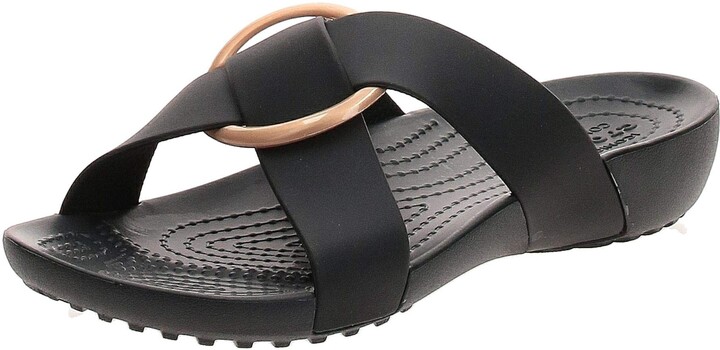 Crocs Women's Serena Cross-Band Slide Sandals - ShopStyle
