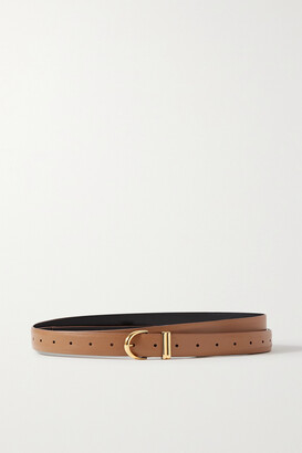 KHAITE Brooke Leather Belt - Brown