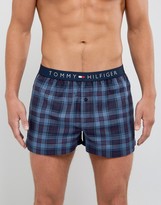 Thumbnail for your product : Tommy Hilfiger Woven Check Boxers In Vintage Indigo