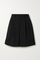 Thumbnail for your product : RED Valentino Pleated Twill Shorts - Black