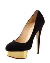 Thumbnail for your product : Charlotte Olympia Dolly Island Platform Pump, Black