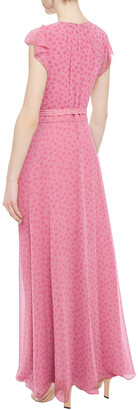 Diane von Furstenberg Eldridge Ruffled Floral-print Chiffon Maxi Wrap Dress