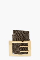 Thumbnail for your product : boohoo Chunky Buckle Snake Pu Belt