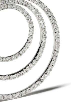 Kiki McDonough 18kt white gold Lola triple diamond hoop earrings