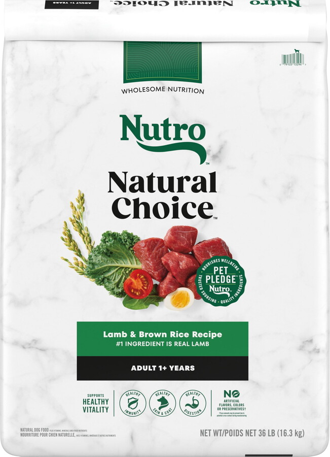 Nutro Natural Choice Adult Dry Dog Food, Lamb And Brown Rice Recipe, 36 Lbs.