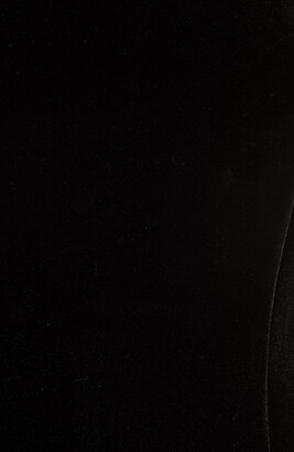 Eliza J Satin Sleeve Velvet Trumpet Gown