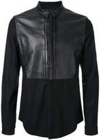 Thumbnail for your product : Juun.J leather detail shirt