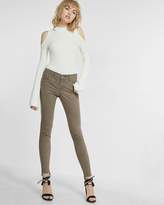 Thumbnail for your product : Express Mid Rise Split Hem Stretch Ankle Leggings