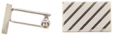 Thumbnail for your product : Kenneth Cole New York Gunmetal Laser Striped Rectangle Cuff Links