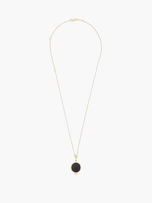 Azlee - Nymph Baguette-diamond & 18kt Gold Necklace - Black Gold