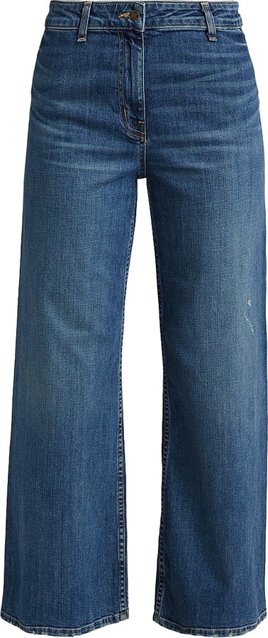 Nili Lotan Women's Megan High-Rise Wide-Leg Jeans - Classic Wash - Size 24