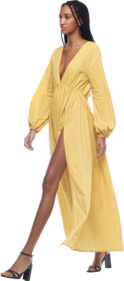 maxi mustard yellow dress