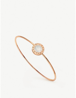 Bvlgari 18ct rose-gold and mother-of-pearl bangle