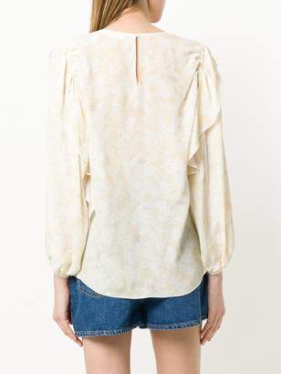 See by Chloe floral ruffle trim blouse