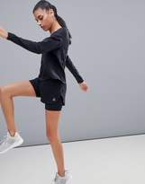 Thumbnail for your product : Reebok Training Mesh Panel Crop Long Sleeve Top In Black