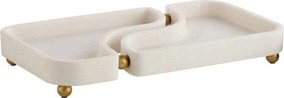 Arteriors Lily Tray in Cream