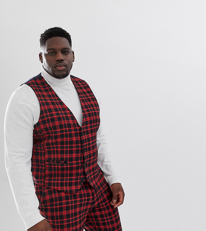 red check waistcoat