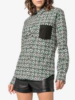 Thumbnail for your product : Golden Goose Deluxe Brand Hilary floral checked contrast pocket shirt