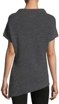 Thumbnail for your product : Etoile Isabel Marant Clifford High-Neck Short-Sleeve Alpaca-Wool Top