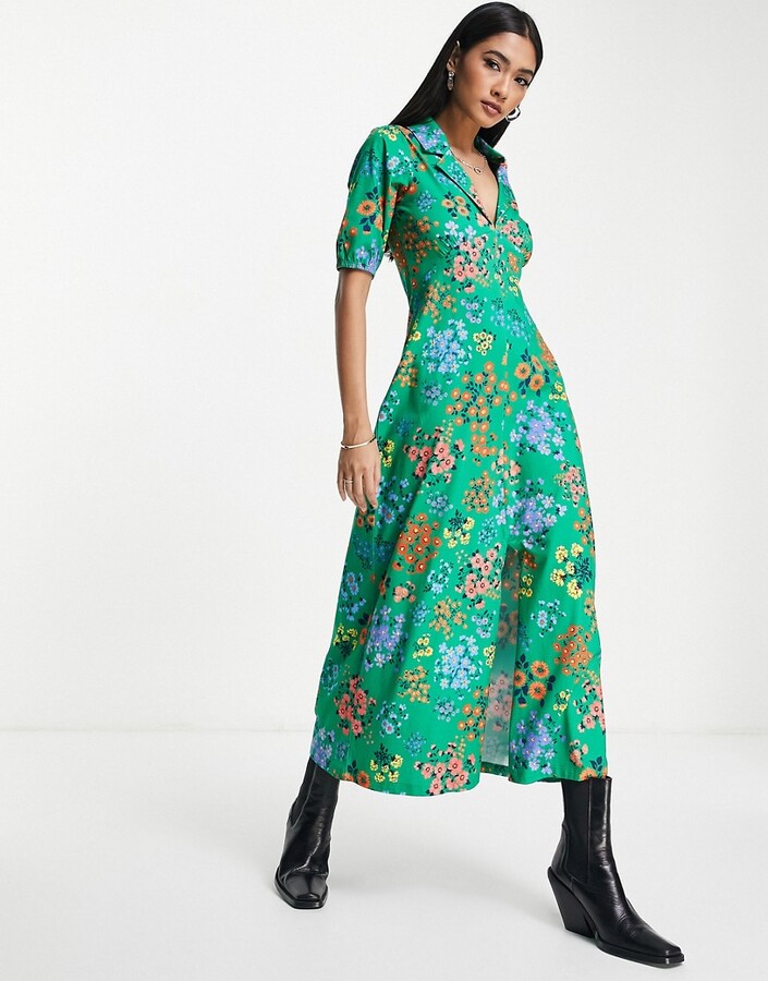 collar tea dress