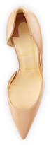 Thumbnail for your product : Christian Louboutin Iriza Half-d'Orsay 100mm Red Sole Pump, Nude