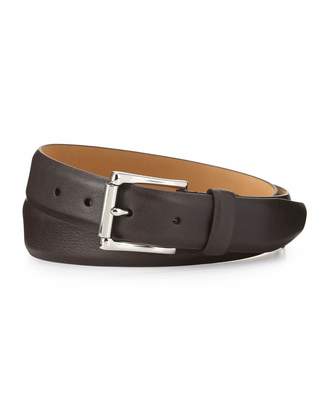 Cole Haan Grained Leather Belt, Chocolate