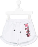 Thumbnail for your product : MSGM Kids logo appliqué shorts