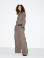 Thumbnail for your product : Raey Elasticated-back Wide-leg Textured Tweed Trousers - Brown Multi