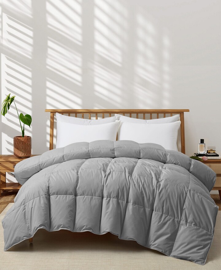 UNIKOME Cotton Goose Down Feather Fiber Comforter Full/Queen