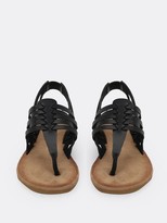 Thumbnail for your product : Shein Strappy Huarache Thong Slingback Flat Sandals