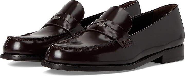 Tory Burch Classic Penny Loafers Women's Flat Shoes Cocoa : 5 M, Leather