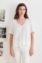 Thumbnail for your product : Velvet by Graham & Spencer Tita Satin Viscose Scoop Neck Top