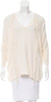 Thumbnail for your product : Sandro Fringe-Accented Dolman Sweater