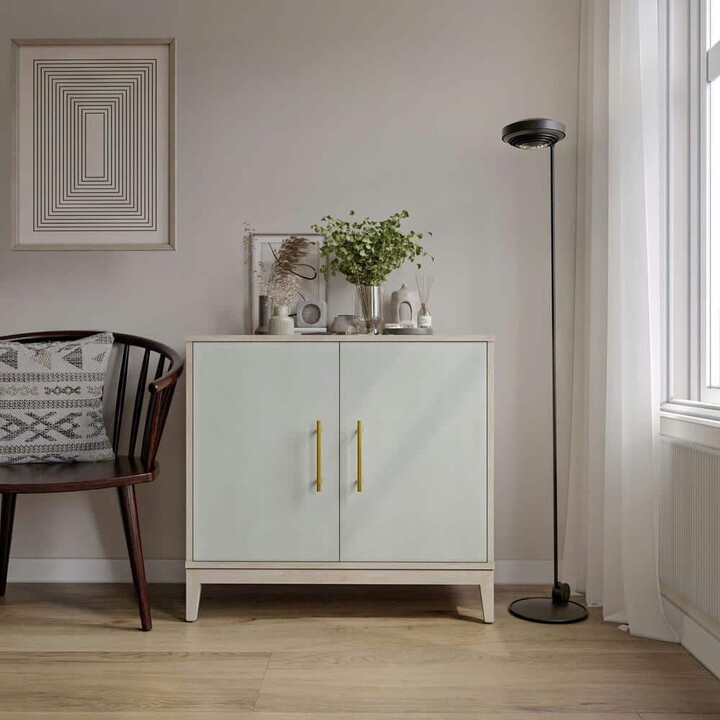 Sango Shagreen 2-Door Cabinet - Natural Brown