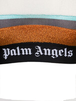Thumbnail for your product : Palm Angels Lurex Stripes Knit Logo Top