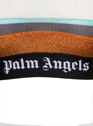 Palm Angels Lurex Stripes Knit Logo Top