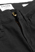 Thumbnail for your product : Frame Le Skinny De Jeanne Distressed Mid-rise Jeans - Black