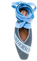 Thumbnail for your product : J.W.Anderson open flat logo ballerinas