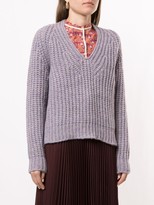 Thumbnail for your product : Forte Forte V-neck cable-knit jumper