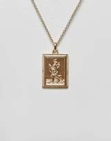 Thumbnail for your product : ASOS Vintage Style St. Christopher Rectangle Tag Necklace