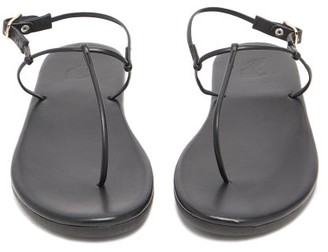 Ancient Greek Sandals Katerina T-bar Leather Sandals - Black
