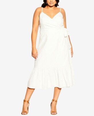 macys plus size white dresses